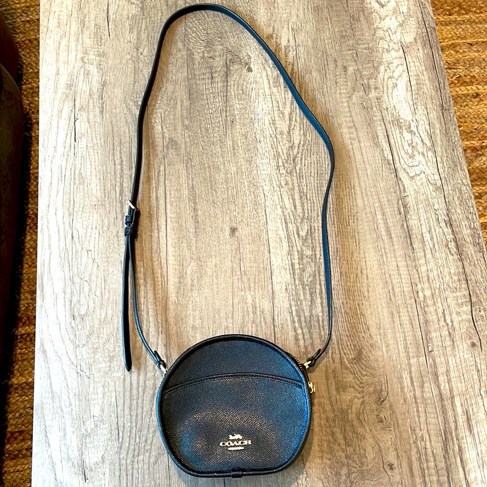Coach Crossbody Canteen Bag in Black w/ Gold Accents